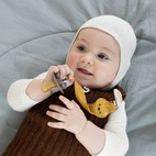 Teddy yellow soother holder