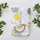 Babyblanket moon yellow GOTS