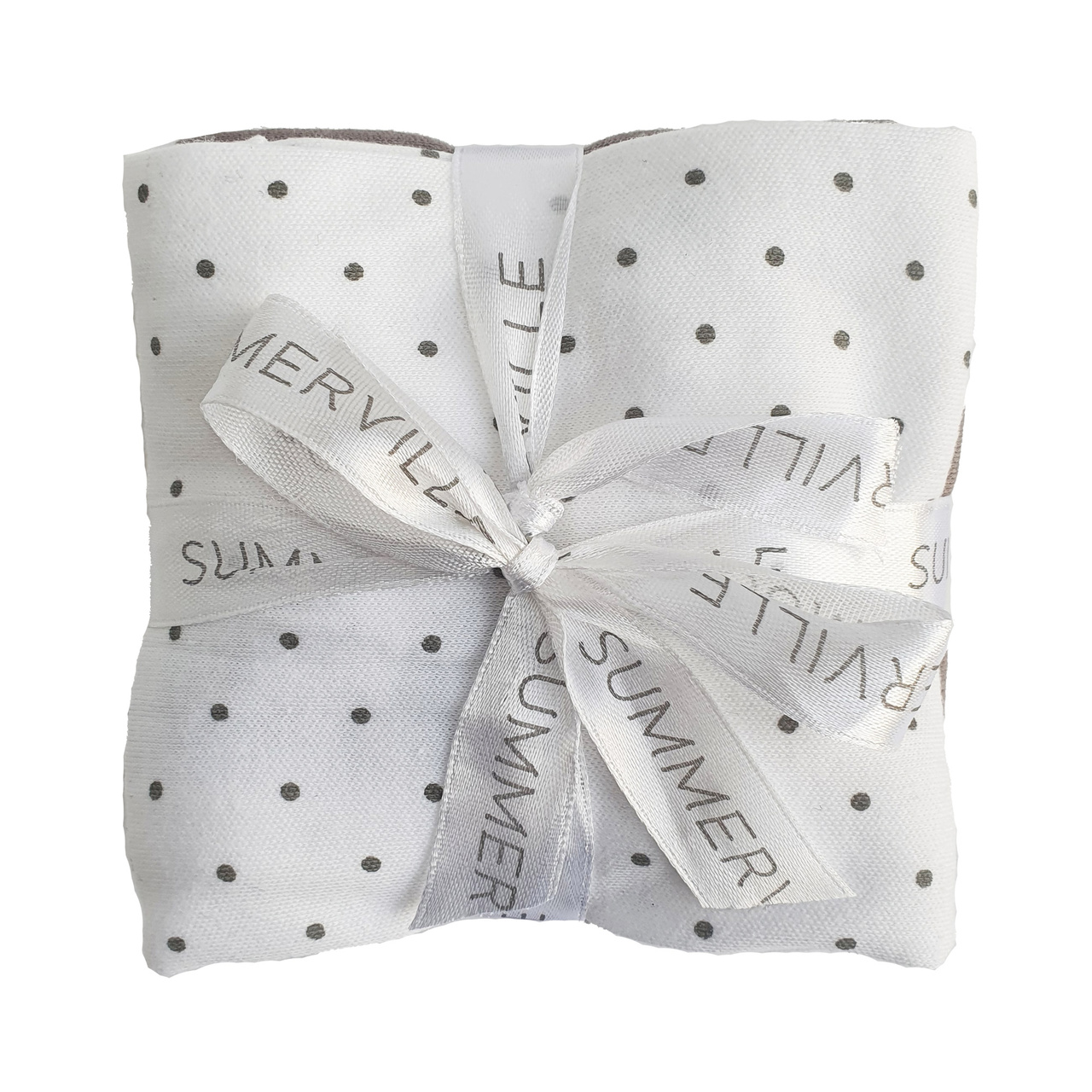 Blankies white dotty pack of 3 GOTS