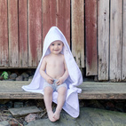 Hooded towel classic white GOTS