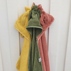 Hooded towel rabbit sun yellow GOTS