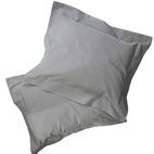 Pillow case 2 pcs junior grey classic GOTS