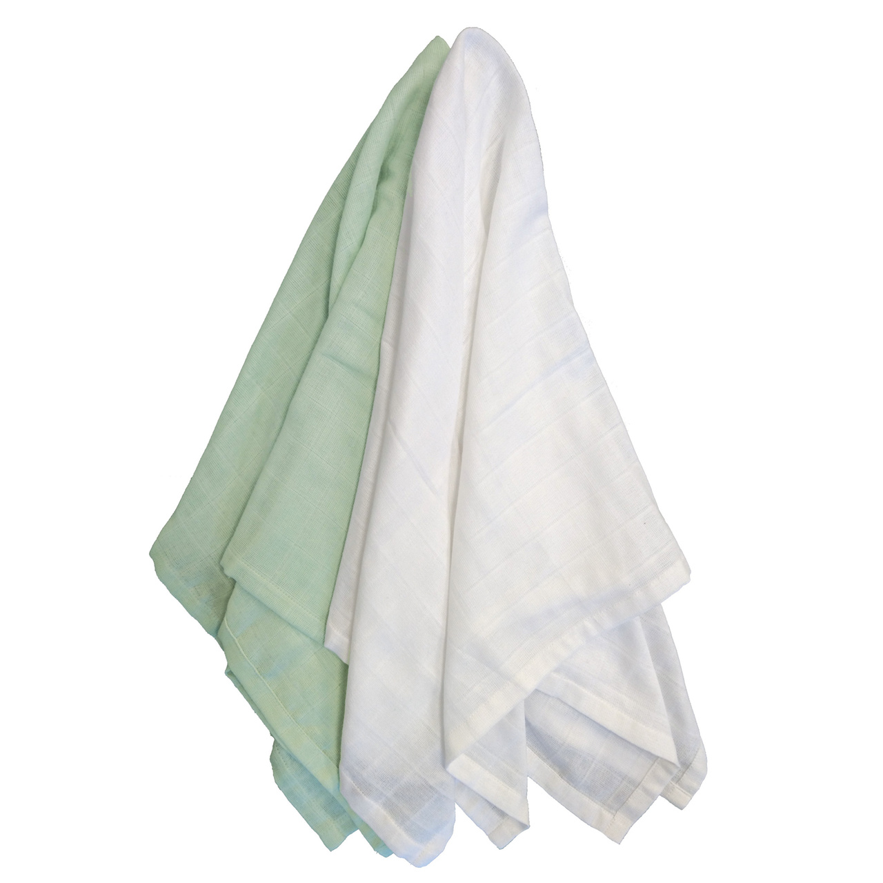 Muslin 2-pack soft mint GOTS