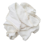 Crinkle swaddle lace white GOTS