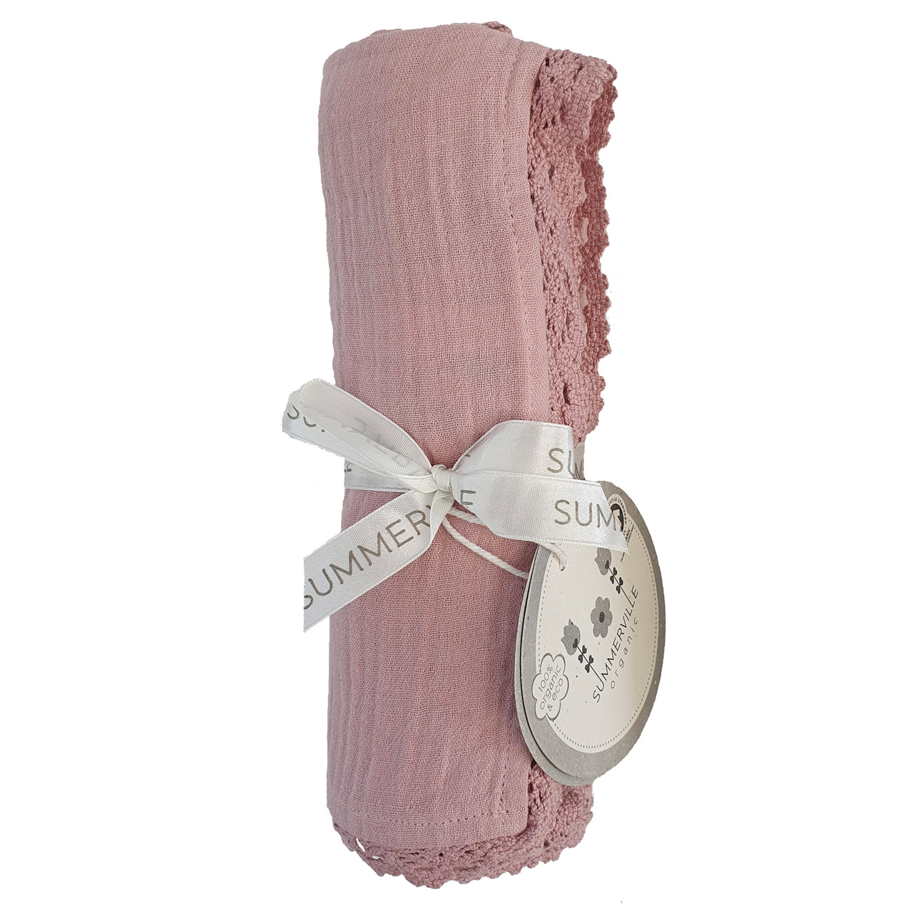 Krinklad filt lace pale mauve GOTS