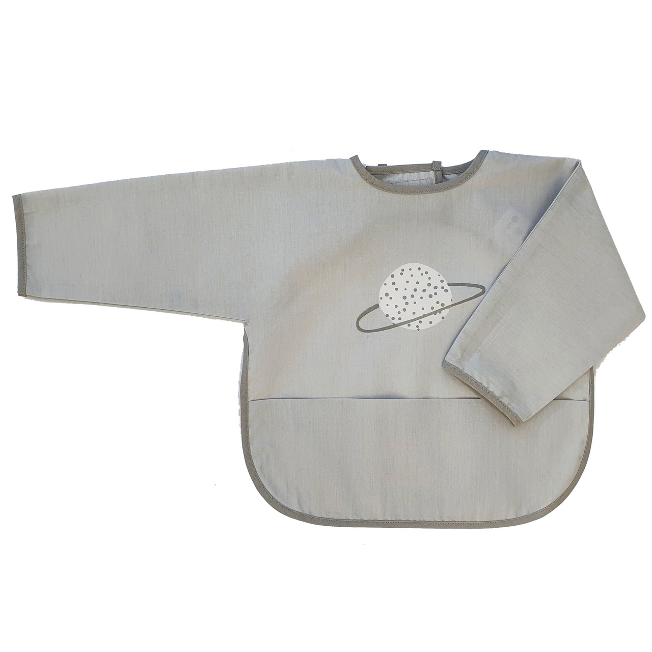 Bib with sleeves grey planet