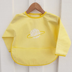 Bib with sleeves yellow planet