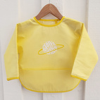 Bib with sleeves yellow planet