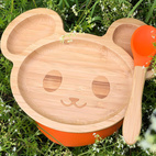 Bamboo tableware mouse orange