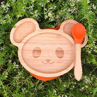 Bamboo tableware mouse orange