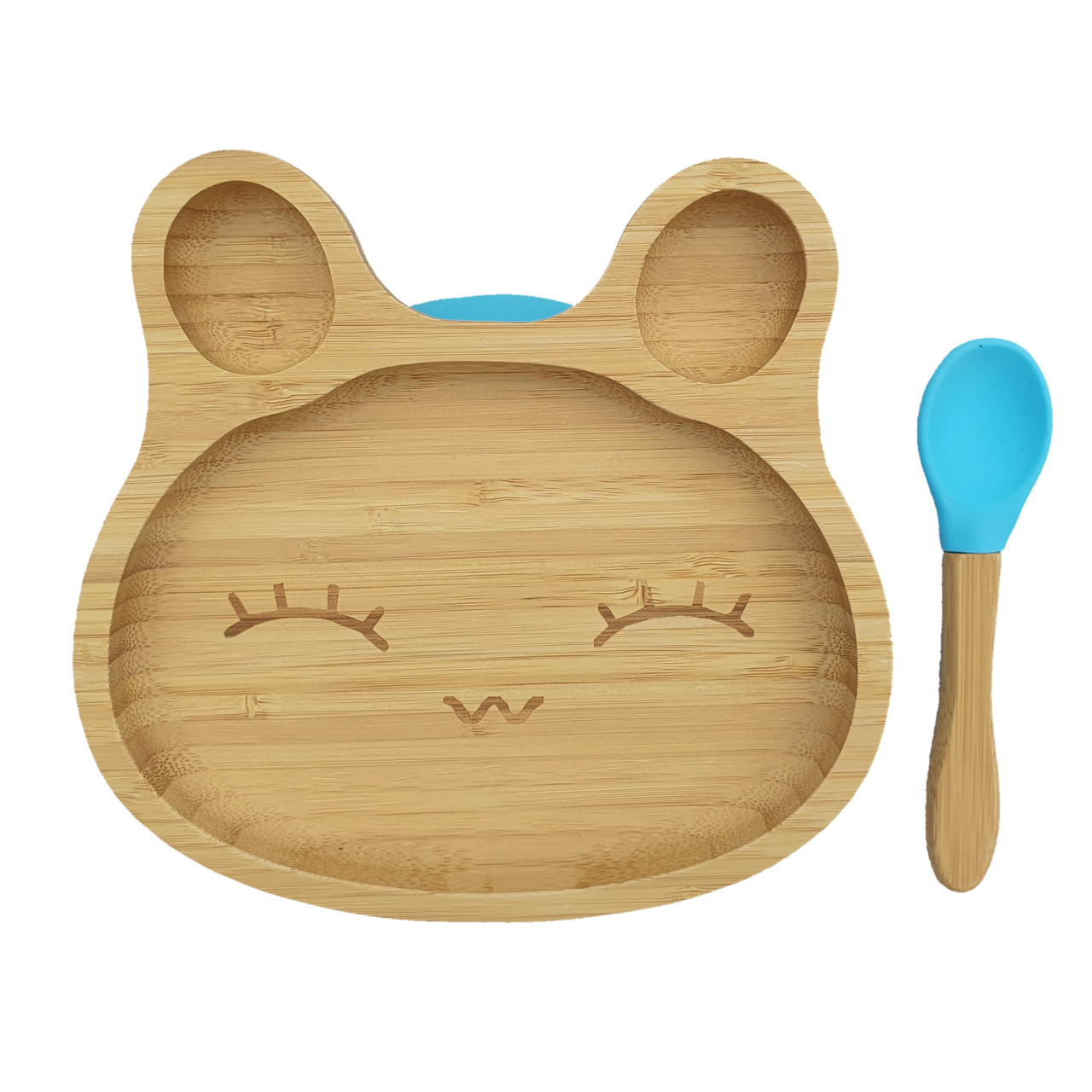 Bamboo tableware rabbit blue