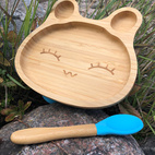 Bamboo tableware rabbit blue