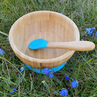 Bamboo bowl blue