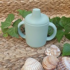 Sippy cup silicone cameo green
