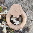 Teether owl taupe