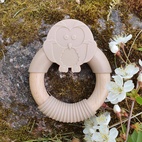 Teether owl taupe