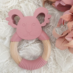 Teether koala dusty rose