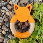 Teether cat orange