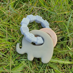 Teether toy elephant green