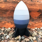 Stacking toy rocket blue