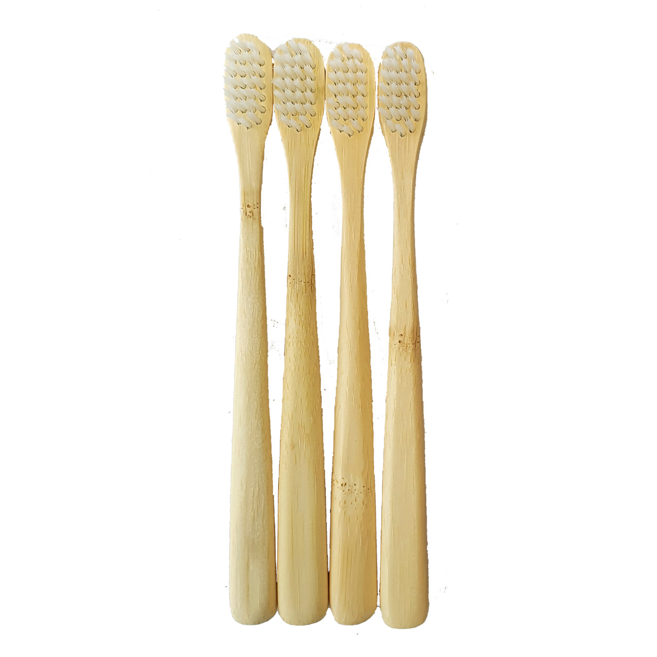 Barntandborstar bambu natur 4-pack