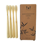 Barntandborstar bambu natur 4-pack