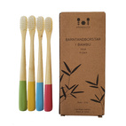 Barntandborstar bambu mixade färger 4-pack