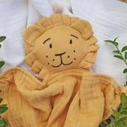 Cuddly animal lion ochre GOTS