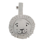 Hanging rattle lion silver grey