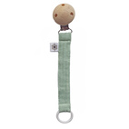 Pacifier clip muslin cameo green