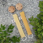 Pacifier clip muslin ochre