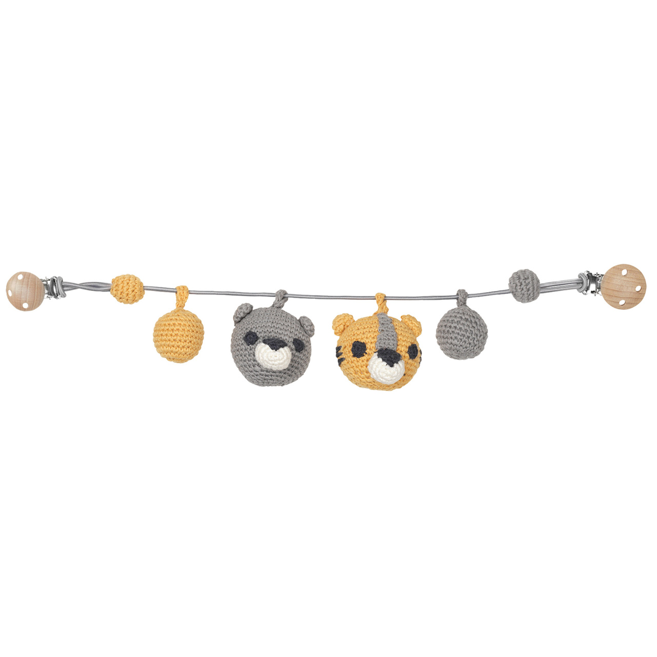 Hugo grey pram rattle