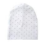 Hat white/pink dotty 0-3 months GOTS outlet