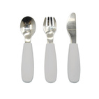 Kids cutlery silver grey