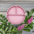 Plate divided silicone dusty rose