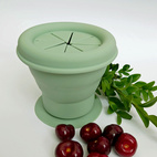 Snack pot silicone cameo green