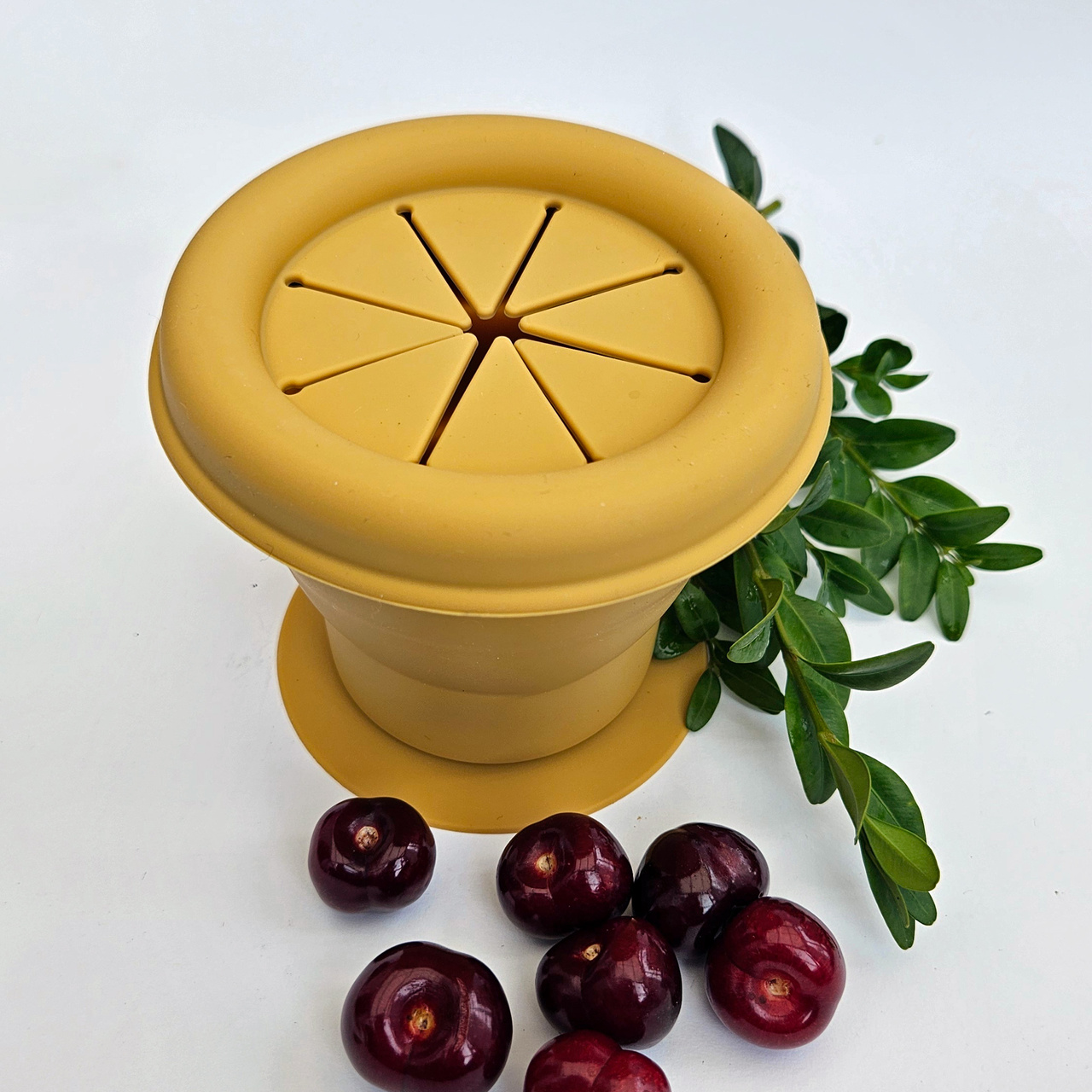 Snack pot silicone ochre