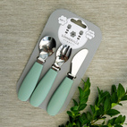 Kids cutlery cameo green