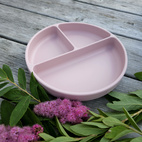 Plate divided silicone pale mauve
