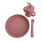 3 pcs Feeding set dusty rose