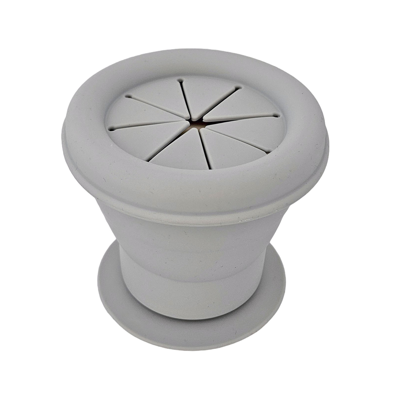 Snack pot silicone silver grey