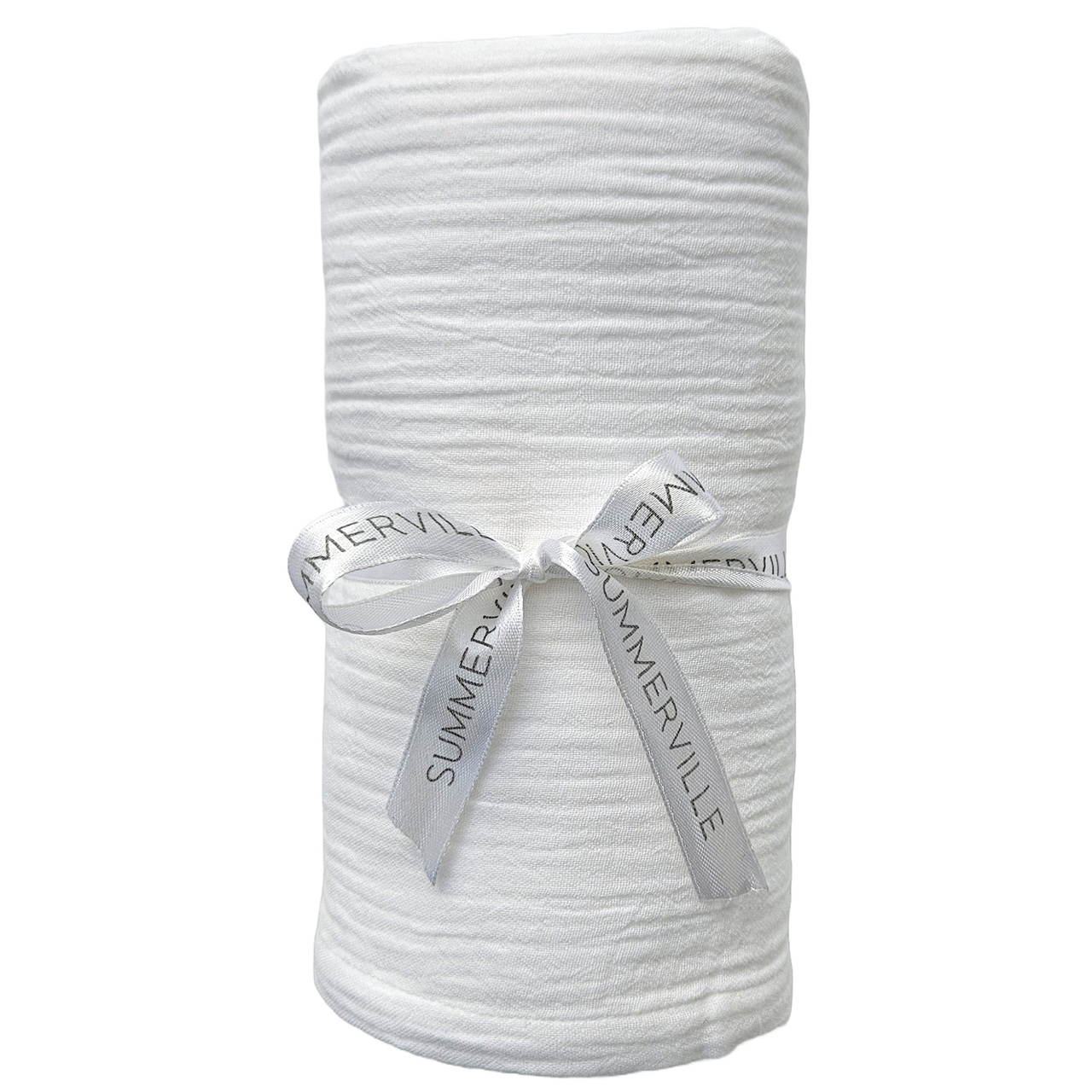 Crinkle swaddle white GOTS