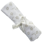 Muslinfilt petal silver grey GOTS