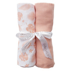 Muslin 2-pack tropical peachy GOTS