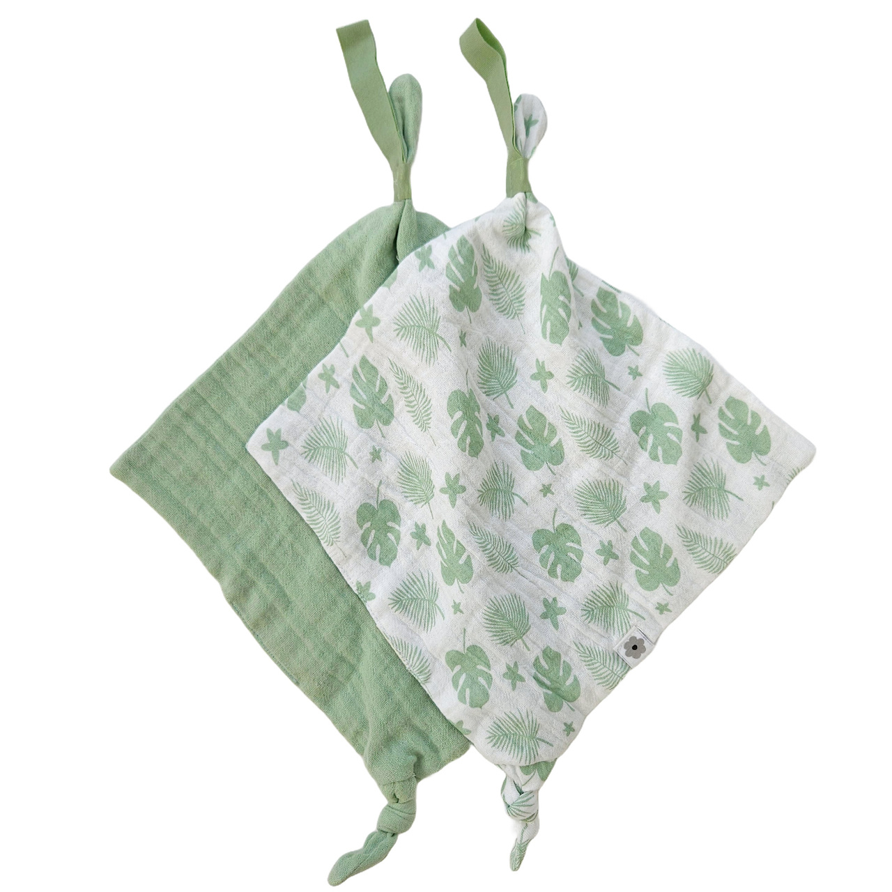 Snuttefilt 2-pack tropical green GOTS