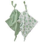 Snuttefilt 2-pack tropical green GOTS
