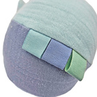Soft rattle ball rabbit ice blue