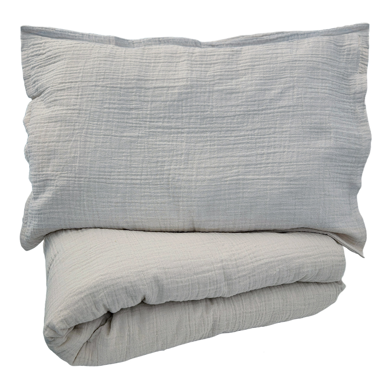 Bedding set large silver grey GOTS