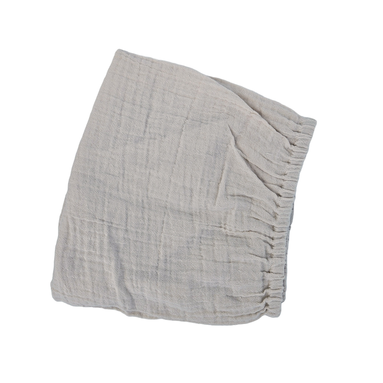 Fitted sheet small silver grey GOTS