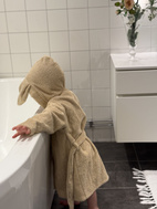 Bath robe rabbit sand 74/80 GOTS